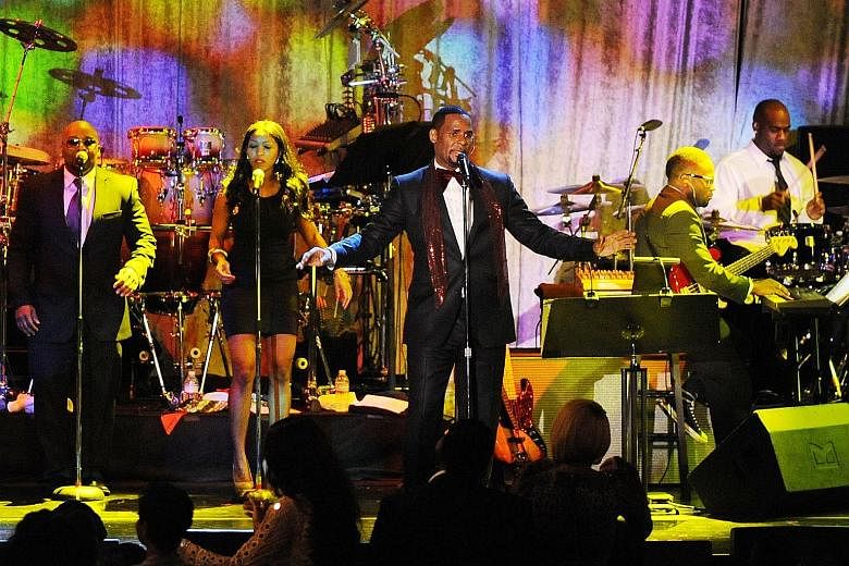 Singer R. Kelly performs during the Pre-Grammy Gala and Salute to Industry Icons in Beverly Hills in 2011. The R&B star has faced repeated allegations of mistreatment of underage girls and young women.