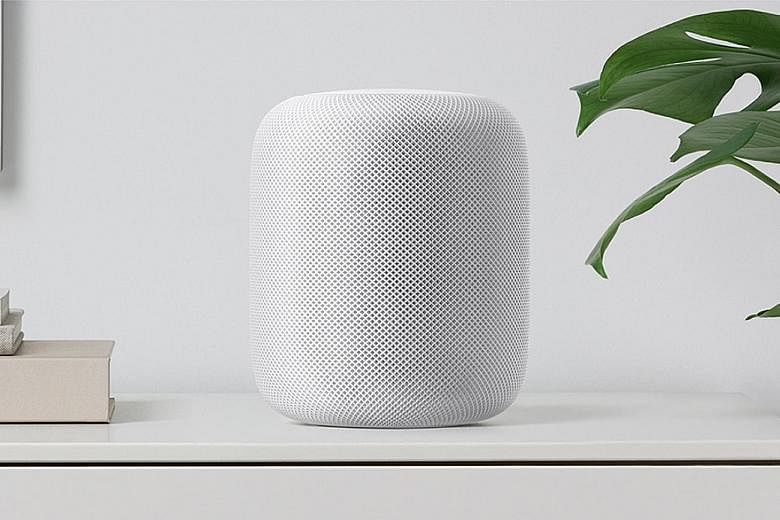 Minimalist and sleek, Apple's HomePod has seven tweeters, each with its own amplifier.