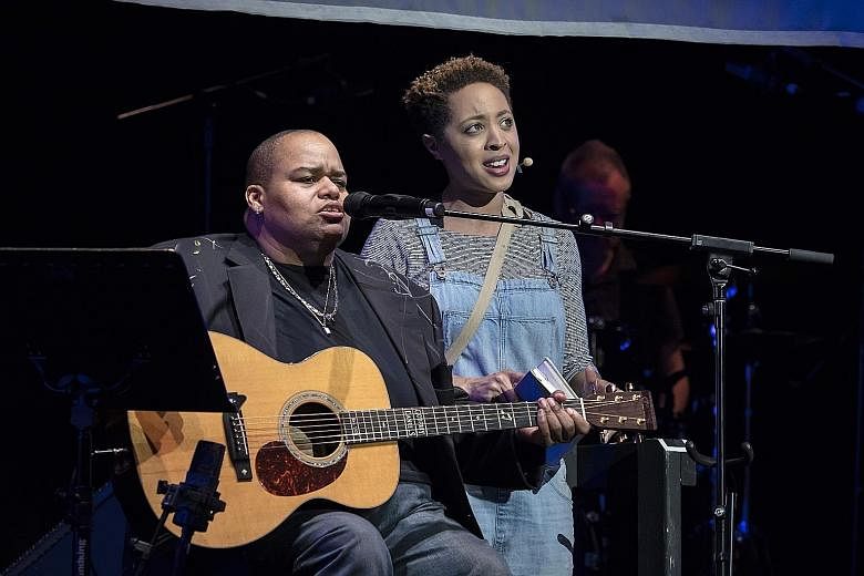 Musician Toshi Reagon (left) and actress Shayna Small (right) in Parable Of The Sower.