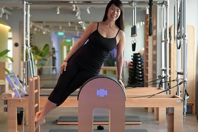 Ms Michelle Yong likes to stretch after workouts and loves Pilates and yoga. The mother of three boys aged 11 months to 51/2 years started juicing to lose the last few kilograms of her baby weight, and found it to be effective and convenient.