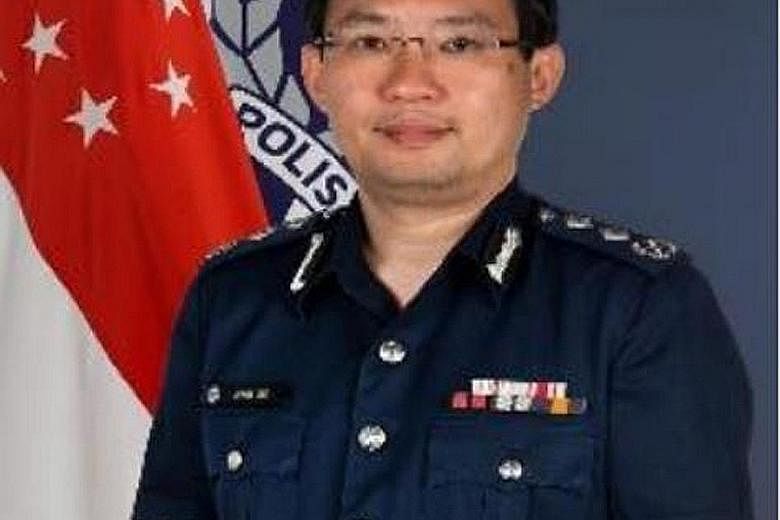Incoming CID chief Florence Chua (left) will also assume the role of Deputy Commissioner of Police (Investigations and Intelligence). The others involved in the reshuffle are (clockwise from top left) Mr Tan Chye Hee, Mr Lau Peet Meng, Mr Jerry See a