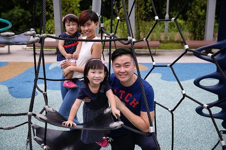 Four-year-old Johanna Tan (left) with her parents Rachel and Ivan Tan and younger sister Emma. Born with congenital heart defects (below), Johanna needed a heart operation at National University Hospital when she was four months old, and another at t