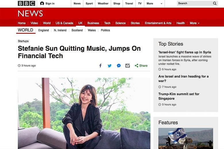 A screengrab of the fake article on website Kiwiplunge, which also appears to rip off British broadcaster BBC. The singer said she has "none of the mentioned assets in the article (this includes the brains to invest)".