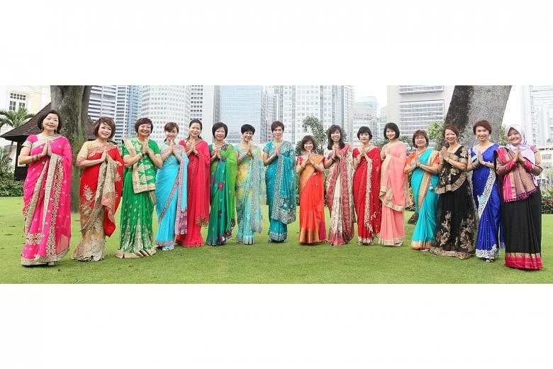 Sixteen female MPs donned saris for a Tamil Murasu Deepavali photoshoot in 2016. Its news editor said most of the Singapore Indian community "were positive and appreciative" but a minority saw it as cultural appropriation.