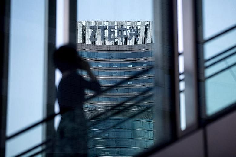 The ban on American firms selling components to ZTE would cripple the tech company, which employs about 75,000 in China. The penalty had been imposed on ZTE for violating US sanctions on Iran and North Korea.