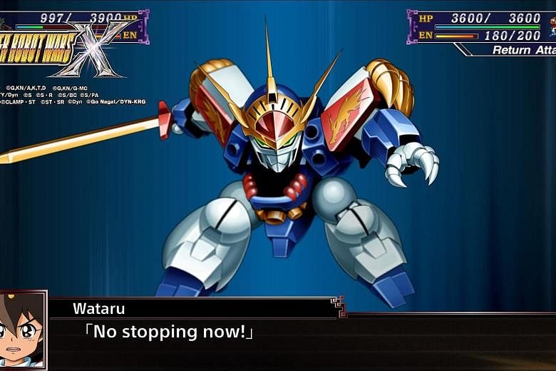 Players feel like they are in an interactive manga in Super Robot Wars X.