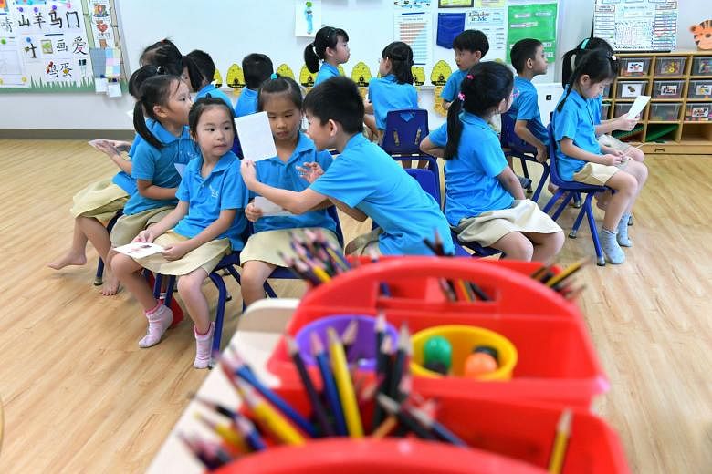 At MOE kindergartens, where one-third of places are set aside for children from low-income families, the children do not just study and train academically, says Education Minister Ong Ye Kung. They learn through play and conversations. Through these 