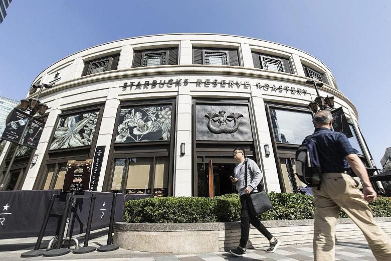 Starbucks' Reserve Roastery store in Shanghai. The coffee giant plans to have 6,000 stores on the mainland by 2022, compared with a previous target of 5,000 by 2021.