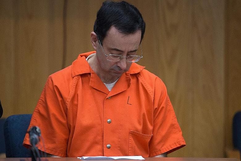 Larry Nassar, 54, was jailed after being found guilty of rampant sexual abuse of girls and women in his care.