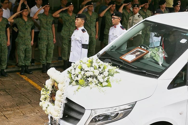 Third Sergeant Gavin Chan, who died during an annual military drill in Australia last September, was given a military funeral. He was commanding a vehicle when it landed on its side.