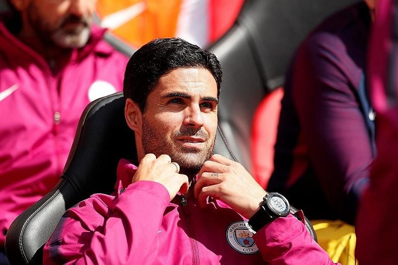 Arsene Wenger has backed former Arsenal captain Mikel Arteta (above), now Manchester City assistant coach, to be the new Gunners boss.