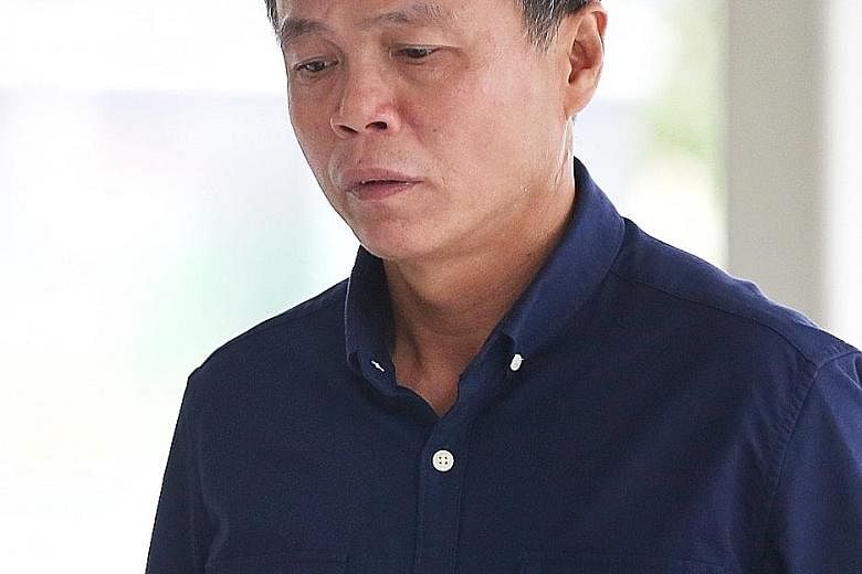 The convicted duo identified Ong Hock Chye (left) in the dock yesterday, but not businessman Lim Hong Liang (below). Both Lim and Ong are accused of being involved in a conspiracy to cause hurt to a waiter who was the businessman's love rival.