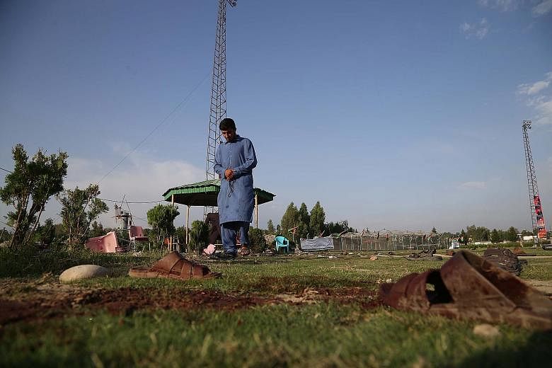 Eight people were killed and 45 wounded in a series of explosions targeting a cricket match in the eastern Afghan city of Jalalabad, officials said yesterday, the first attack since the holy month of Ramadan began. The blasts took place among spectat