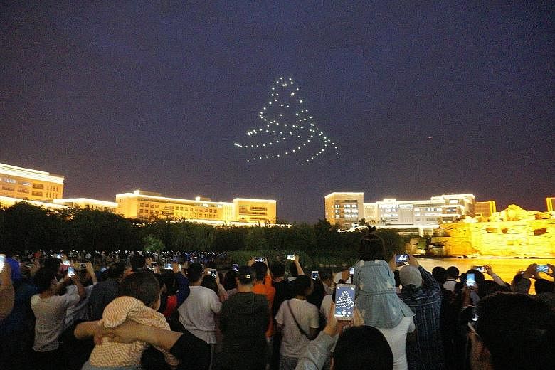A 100-drone light show was part of the weekend festivities.