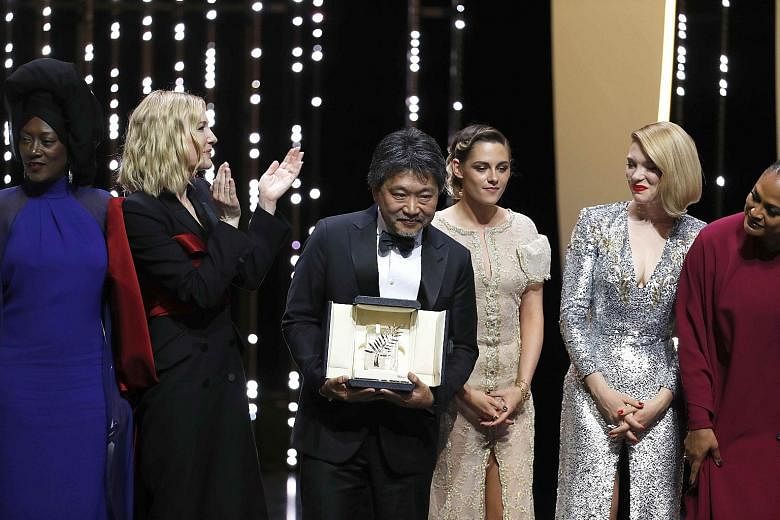 Italian director Asia Argento (above) gave a fierce rebuke to the Cannes festival, which saw Samal Yeslyamova win Best Actress and Marcello Fonte (both left), Best Actor. Japanese director Hirokazu Kore-eda wins the Palme d'Or for Shoplifters. He is 