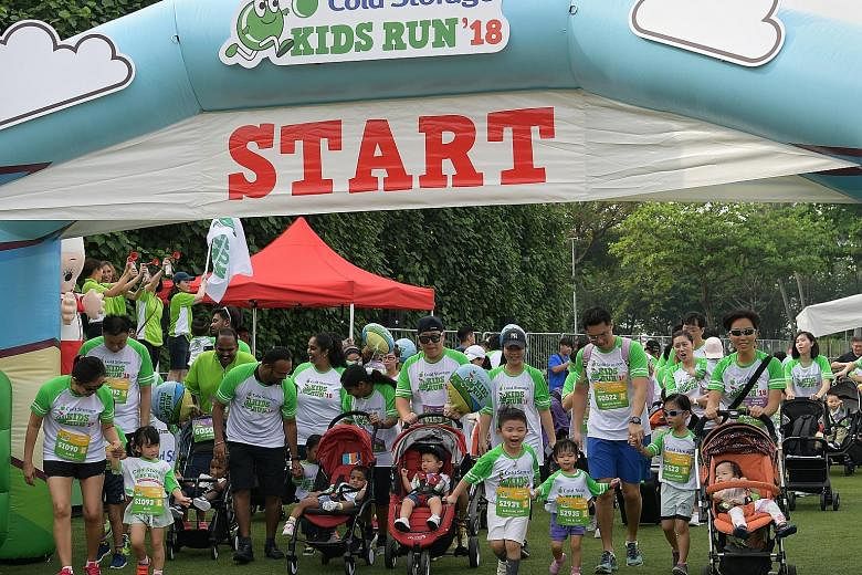 More than 15,000 people woke up bright and early yesterday to take part in the Cold Storage Kids Run, held at Palawan Green Sentosa. Children, together with their families and friends, took part in events across nine categories, including the competi