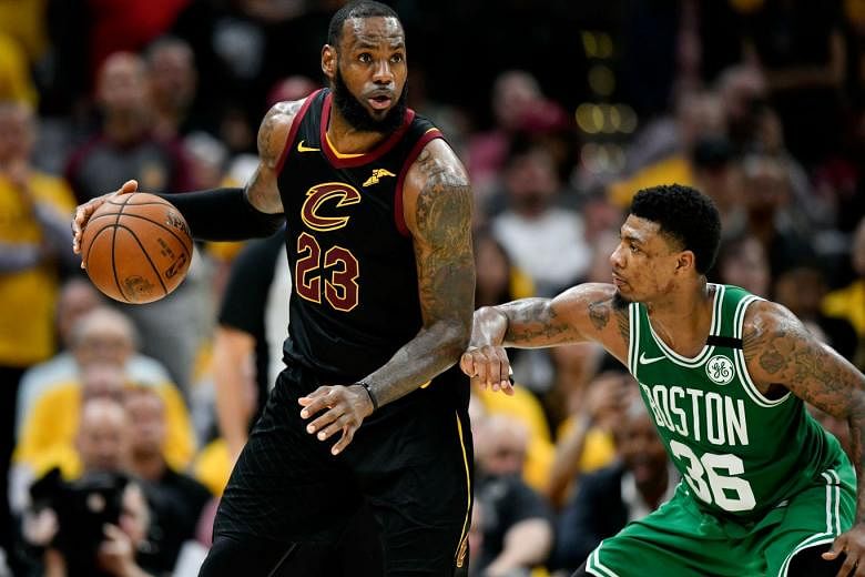 LeBron James beats Celtics, leads Cavs to 2018 NBA Finals.