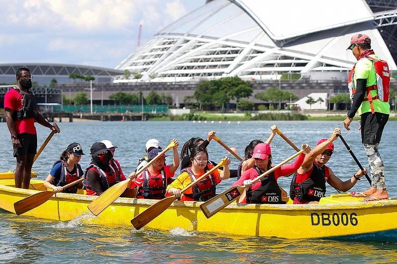 DBS Asia Dragons (competitive dragon boaters) have been coaching more than 60 youth with special needs and those at risk to prepare them for racing at the new Community Race category at the DBS Marina Regatta on June 2. A three-week training programm