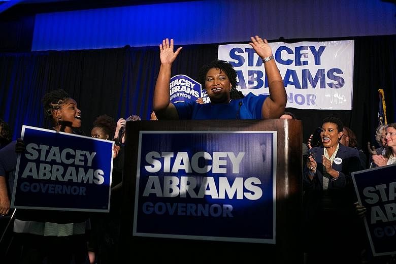 Ms Stacey Abrams of Georgia has won the state Democratic Party's nomination for governor, a prize that has eluded earlier generations of African-American candidates. Ms Abrams' victory came on the latest 2018 primary night to see Democratic women fin