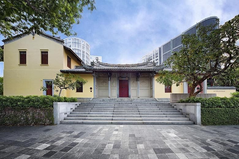 The waiting lounge overlooking the courtyard at Ming Yi Guan, which opened last year on the site as Beijing Hospital of TCM's first treatment facility outside China. The House of Tan Yeok Nee, gazetted as a national monument in 1974, was built in the