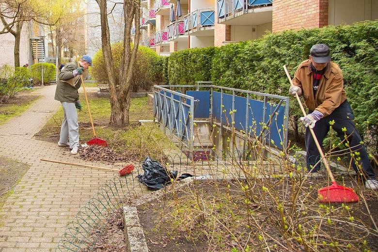 In urban areas, dugnad is generally associated with outdoor spring cleaning and gardening in housing cooperatives. In rural areas, neighbours also sometimes help fix up one another's houses or garages.