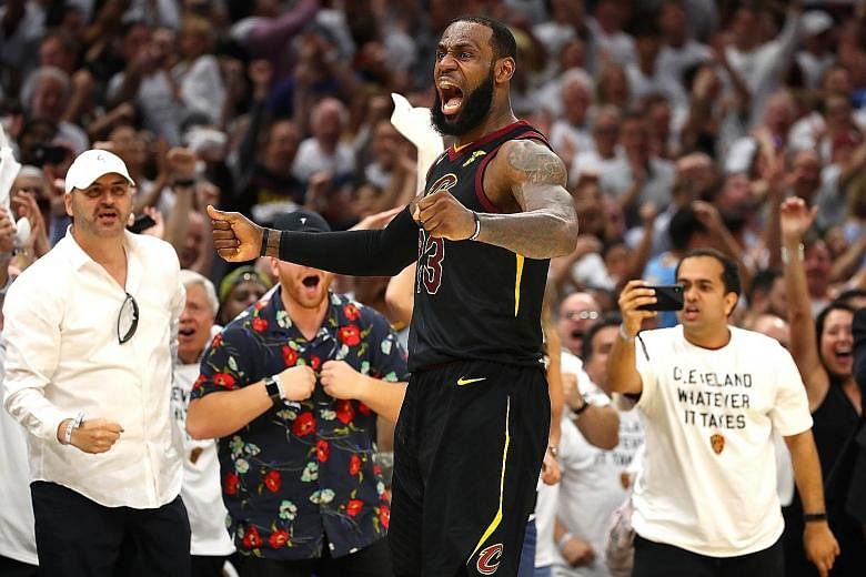 LeBron James of the Cleveland Cavaliers played a pivotal role in his side's 109-99 win against the Boston Celtics on Friday, despite a moment when he went down, clutching his knee in pain.