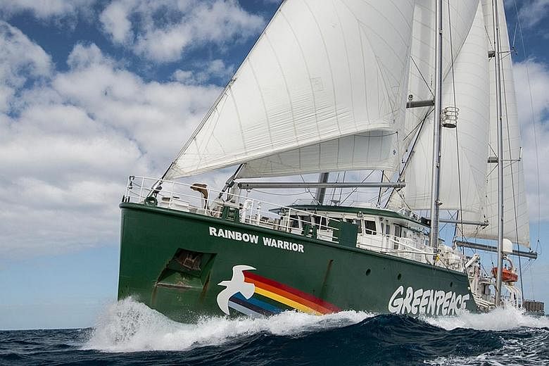 The Rainbow Warrior is one of the most energy-efficient ships in the world. The ship's 55m-high, A-Frame mast system can carry far more sail than a conventional mast of the same size.
