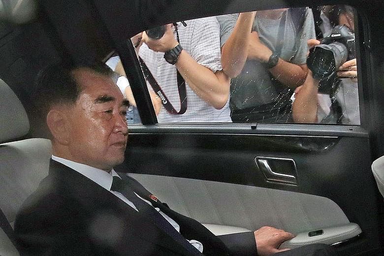 Mr Kim Chang Son, the de facto chief of staff of North Korean leader Kim Jong Un, flew into Singapore on Monday night and is believed to be staying at The Fullerton Hotel. At about 9.40am yesterday, he was seen leaving the Fullerton in a black Merced