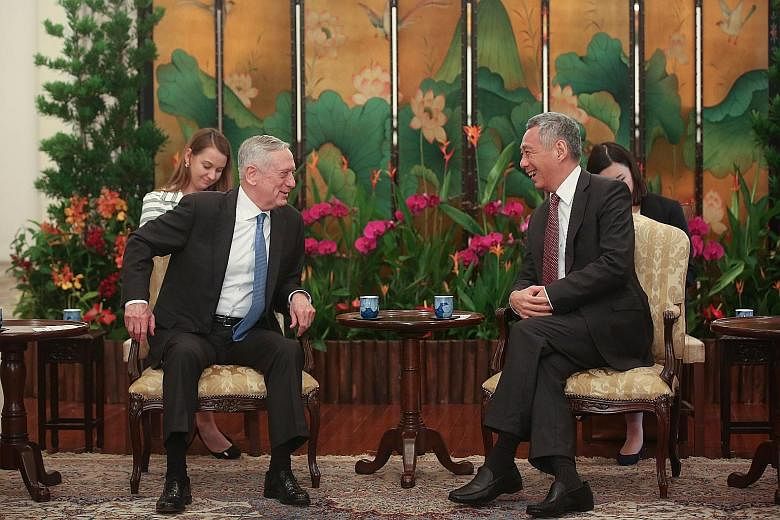 Malaysian Defence Minister Mohamad Sabu also called on PM Lee, who congratulated him on his appointment and talked about the close relations and extensive cooperation between the two countries. US Defence Secretary James Mattis called on Prime Minist