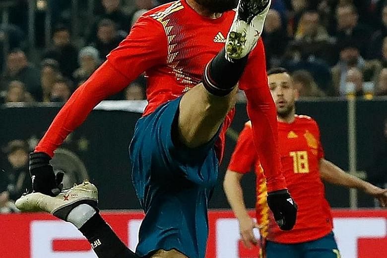 The Brazil-born Diego Costa in the 1-1 friendly draw with Germany in Dusseldorf in March. He appears to have edged ahead in the fight to be Spain's No. 1 striker.