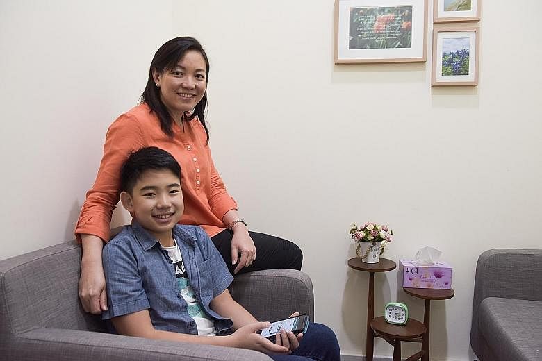 Focus on the Family Singapore's chief executive officer Joanna Koh-Hoe noticed that her son, Primary 6 pupil Tobias, was frequently checking his WhatsApp messages and would take up to two hours to complete a piece of homework that would ordinarily ta