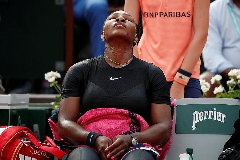 Serena Williams, playing in her first Grand Slam after the birth of her daughter last year, said she first felt the arm injury flare up during her third-round win over German 11th seed Julia Gorges last Saturday.