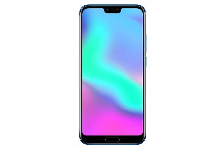 The Honor 10 has an optical coating that causes the colour of its glass back to appear either blue or purple when viewed from different angles.