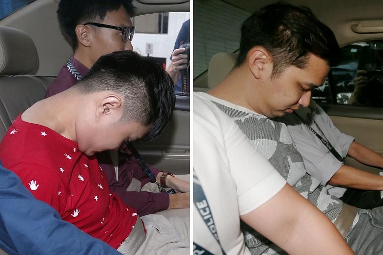 Malaysians Poon Hong Kuan (left) and Chow Zhi Hong (right) were nabbed on Monday over their alleged involvement in scams where con artists impersonated officials from China to extort money from people.