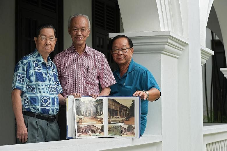 About 200 photos of the islands will be displayed at the talks and donated to the NHB. Sharing their stories and photos from when Tekong comprised two separate islands will be former residents (from left) Ho Kim Hong, Loo Geuang Fiyau and his brother
