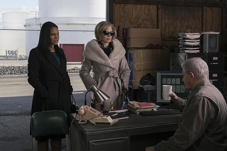 The Good Fight stars Audra McDonald (above left) and Christine Baranski (above centre), while The Split features Nicola Walker (left).