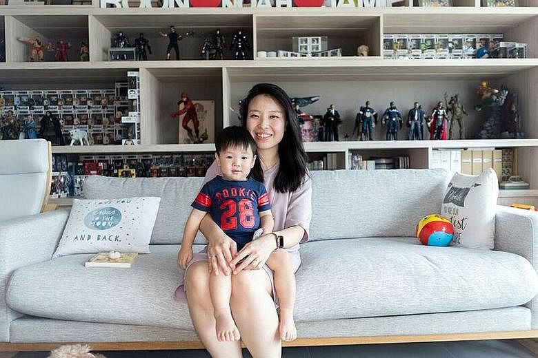 Ms Dawn Wang (her son Laurent turns four next month) got positive feedback after sharing her experience of a miscarriage on Instagram. Ms Jamie Lee, seen here with 14-month-old son Noah, feels that the nature of social media is such that everything i