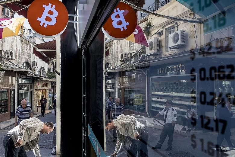 An official bitcoin exchange office at the Grand Bazaar in Istanbul, Turkey. So far this year, bitcoin is down nearly 53 per cent.