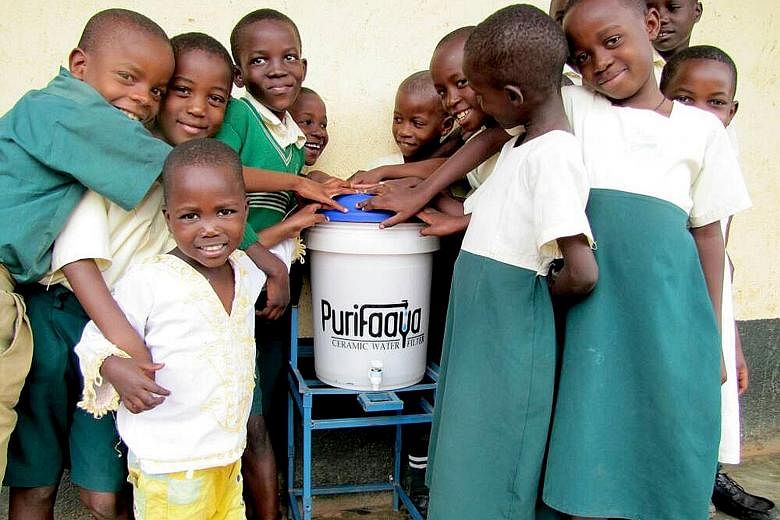 Pupils at one school in Kampala, Uganda, are excited that they have access to safe drinking water. In Uganda, water-borne diseases remain a leading cause of death for children under the age of five.