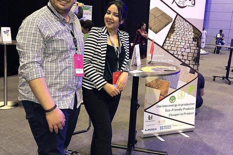 Mr Saif Eddine Laalej, project leader and co-founder of start-up Zelij Invent, has designed an eco-friendly paving stone in the form of traditional Moroccan Zellige tiles.