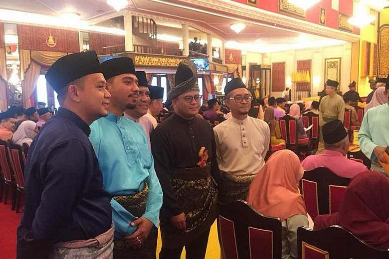 Mr Amirudin Shari (second from right), who counts Parti Keadilan Rakyat deputy president Azmin Ali as his mentor, was sworn in as Selangor's new chief minister despite intense lobbying for another candidate by those aligned to the party's de facto le