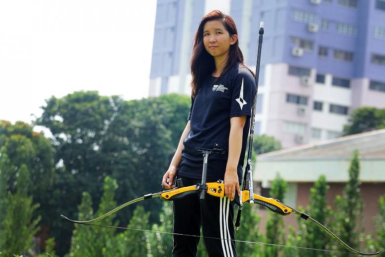 Miss Keller Chai, a childhood cancer survivor, picked up archery four years ago when she was studying at Ngee Ann Polytechnic. She has participated in national archery competitions and regional contests such as the Asian Games Invitational Tournament