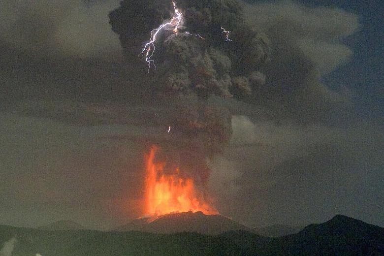 Japan volcano featured in James Bond movie erupts, ejecting smoke and ...