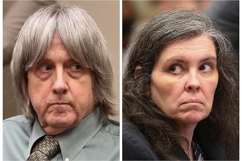 David and Louise Turpin face 49 counts of torture, false imprisonment and abuse over the treatment of their 13 children who were found imprisoned and starving in their suburban home east of Los Angeles. They face up to life in state prison if convict