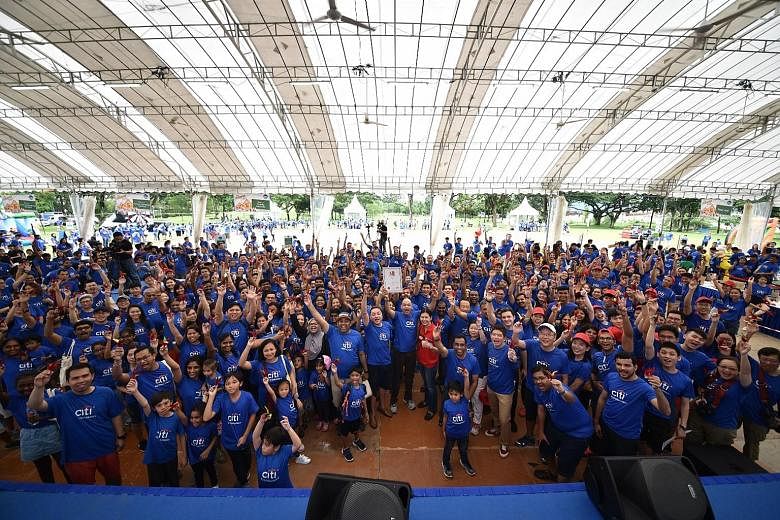 Citi Singapore held its family day and global community day at Bishan Park yesterday.