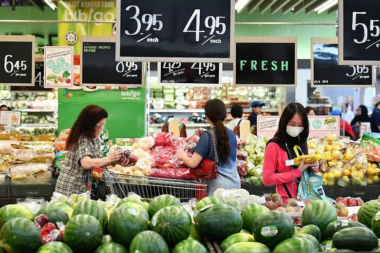 Food inflation here slowed to 1.3 per cent as price rises for non-cooked food items moderated. The MAS and MTI expect imported inflation to "rise mildly" on the back of increases in global oil and food commodity prices.
