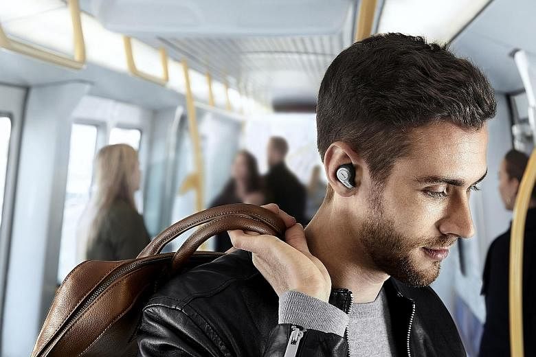 The Jabra Elite 65t wireless earbuds provide clear and powerful music playback, with no distortion at safe listening volumes.