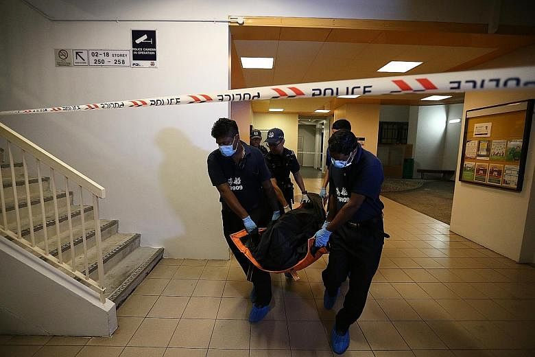 Police responded after a call for help at about 3pm on Monday and found Ms Mehrotra Shashi lying motionless in her Chua Chu Kang home when they arrived at the unit. Paramedics pronounced her dead half an hour later.