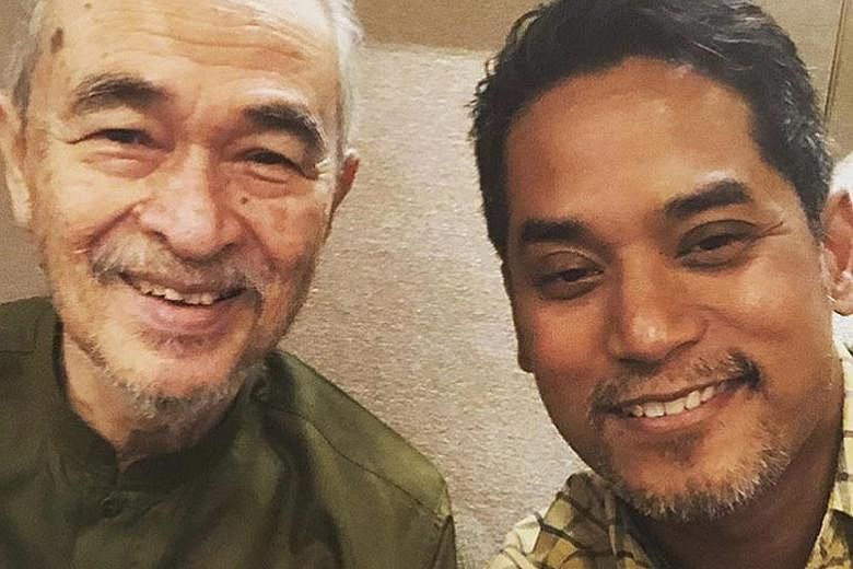 Mr Khairy Jamaluddin with his father-in-law and former Malaysian premier Tun Abdullah Ahmad Badawi.