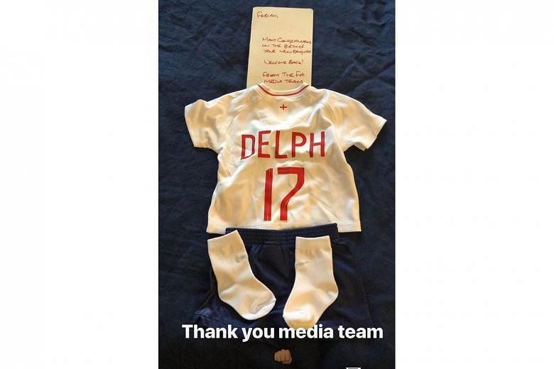 SWEET TWEET The Football Association, giving Three Lions utility player Fabian Delph a baby England shirt with his name and number on the back to commemorate the birth of his third child. SAY WHAT? "Nice tribute from London Underground..." Alluding t